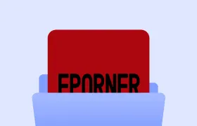 Illustration of a digital folder containing a red file labeled "EPORNER," symbolizing organized video downloads.